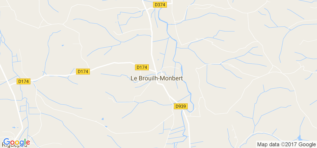 map de la ville de Le Brouilh-Monbert