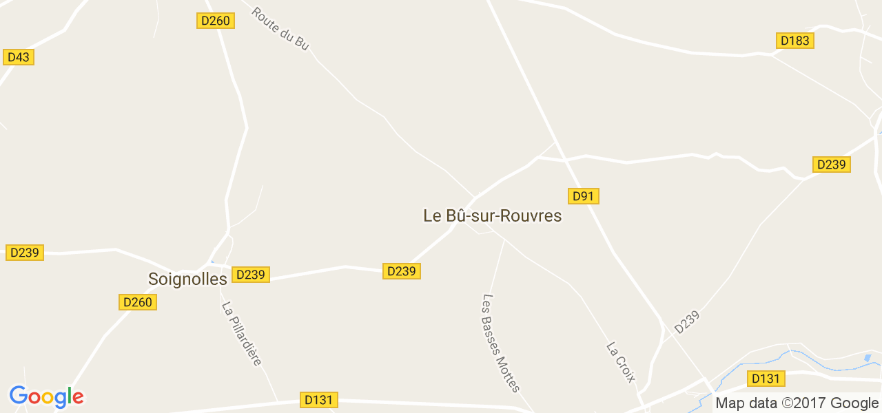 map de la ville de Le Bû-sur-Rouvres