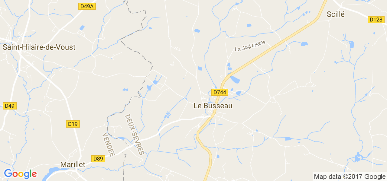 map de la ville de Le Busseau