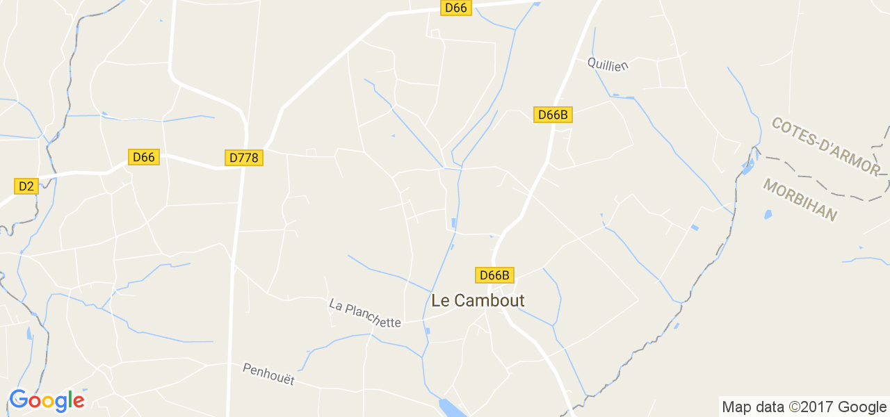 map de la ville de Le Cambout