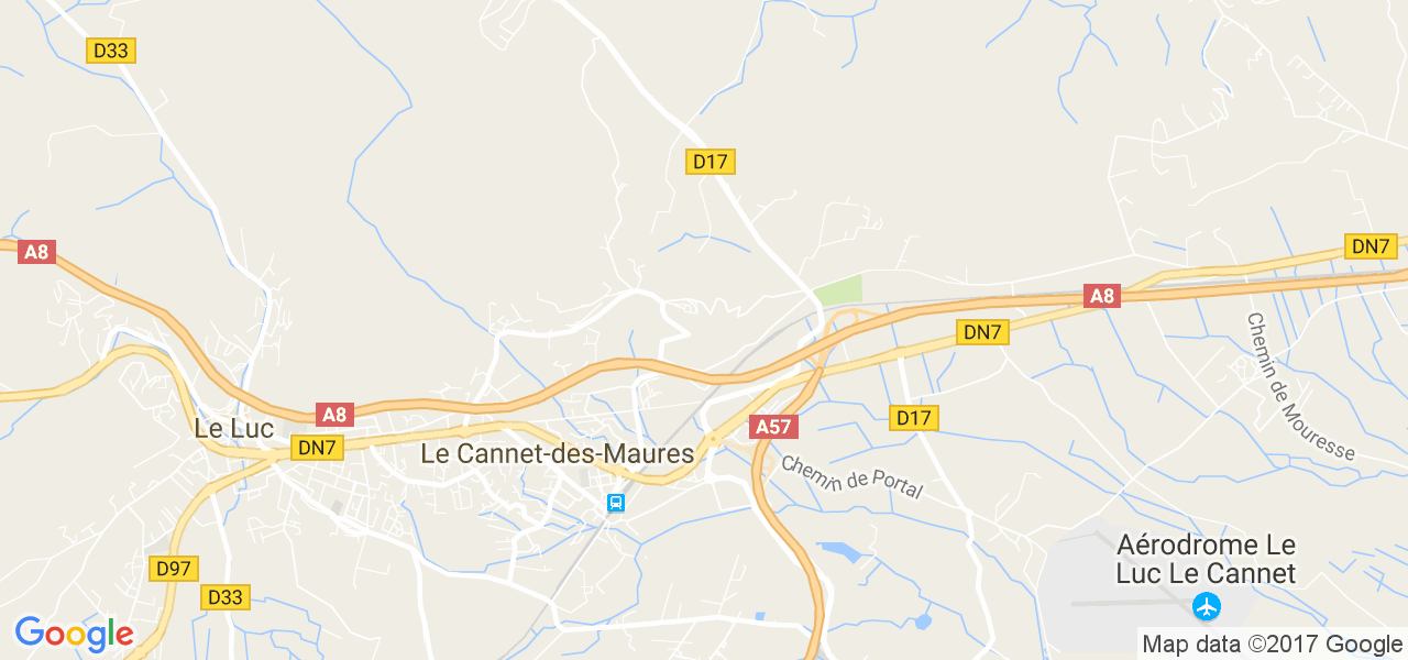 map de la ville de Le Cannet-des-Maures