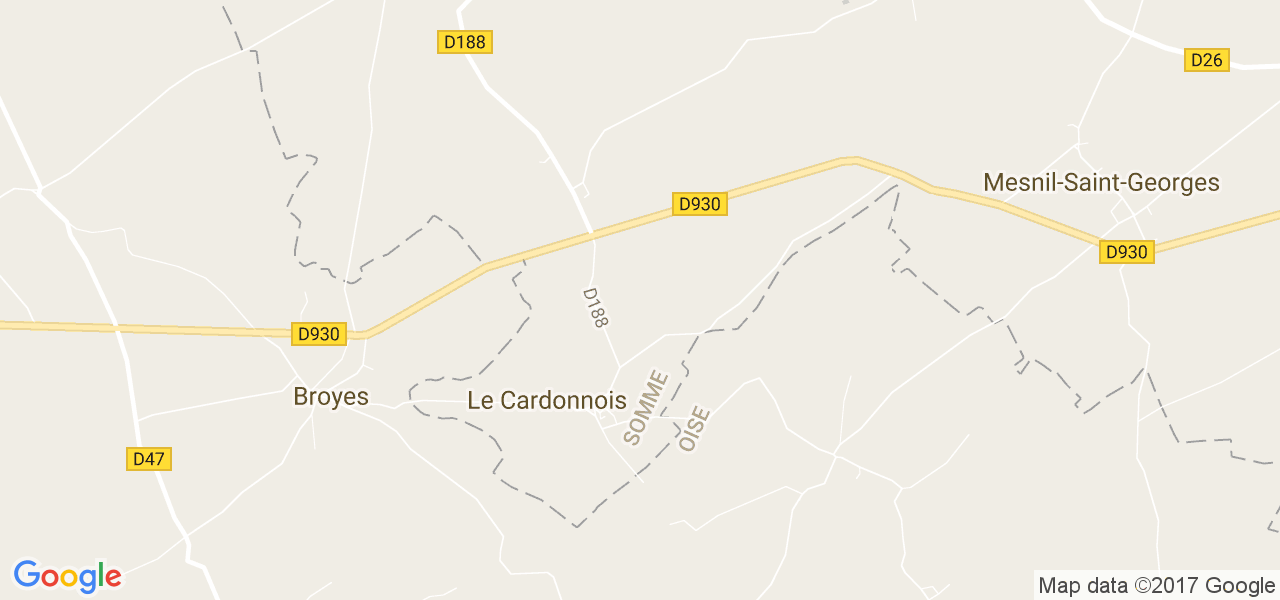 map de la ville de Le Cardonnois