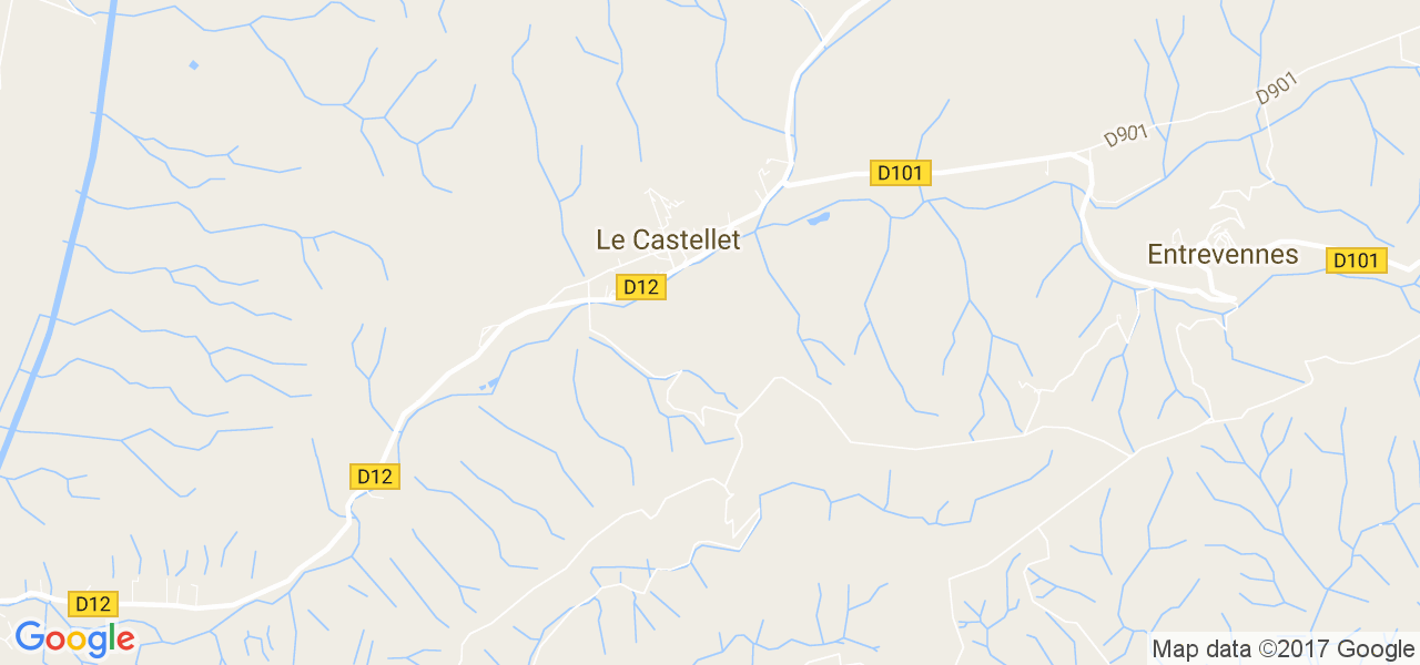 map de la ville de Le Castellet