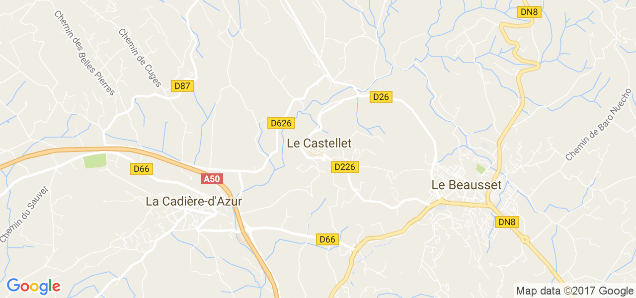 map de la ville de Le Castellet