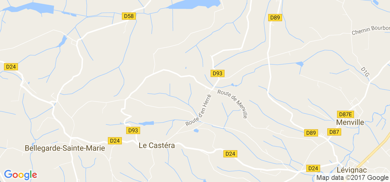 map de la ville de Le Castéra