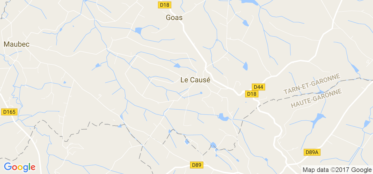 map de la ville de Le Causé