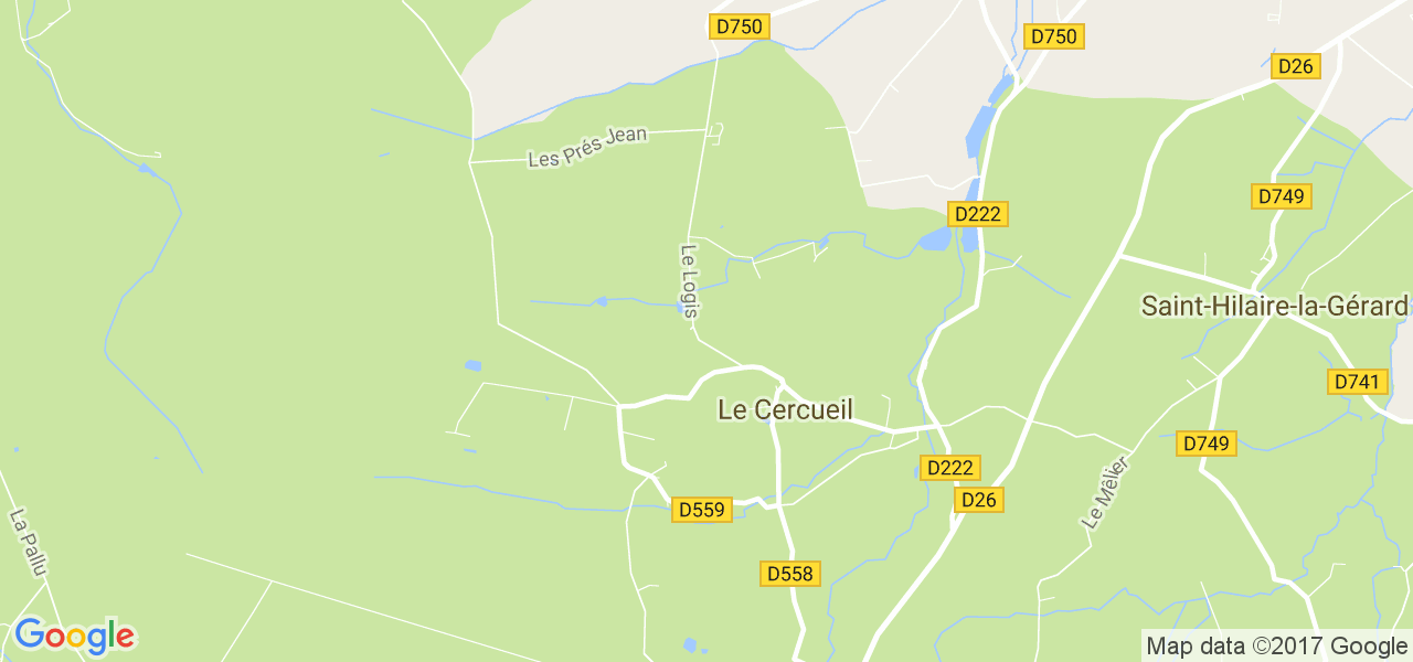 map de la ville de Le Cercueil