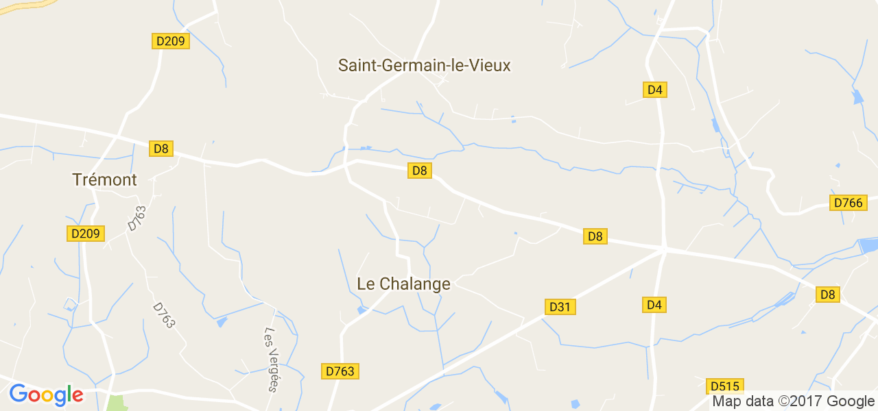 map de la ville de Le Chalange