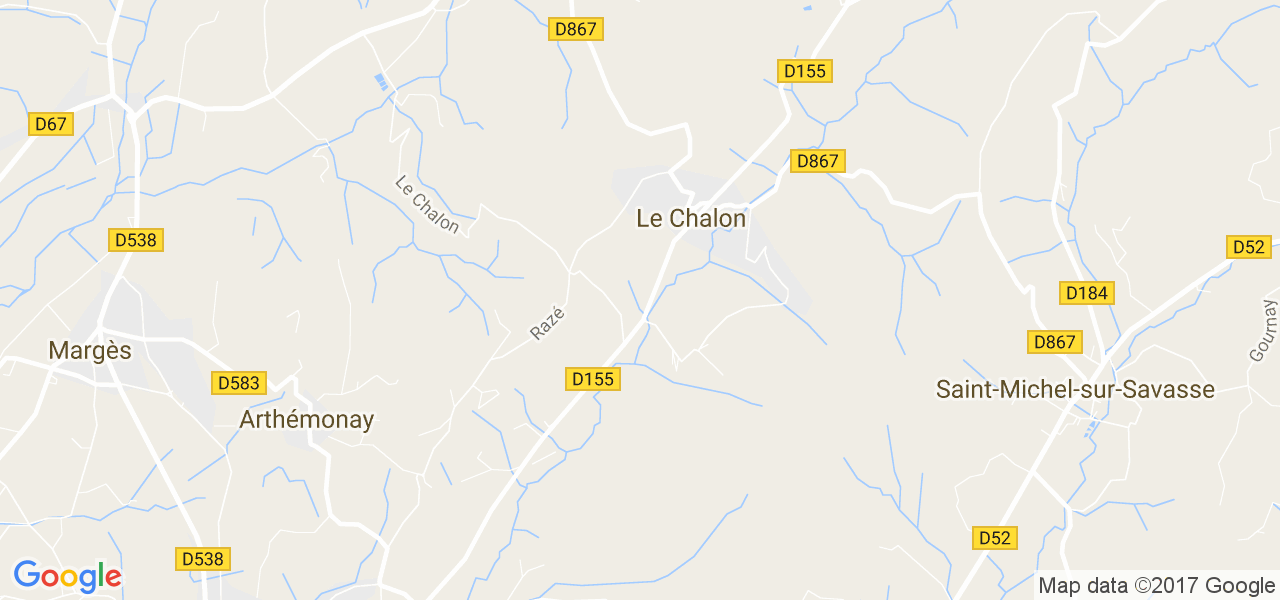 map de la ville de Le Chalon