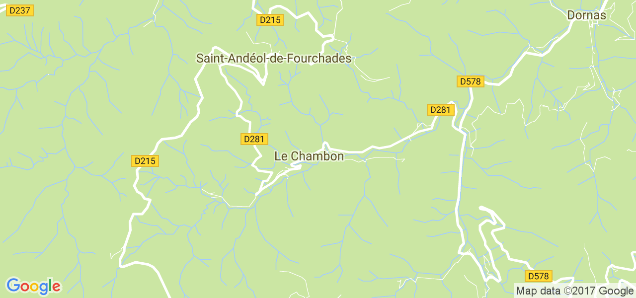 map de la ville de Le Chambon