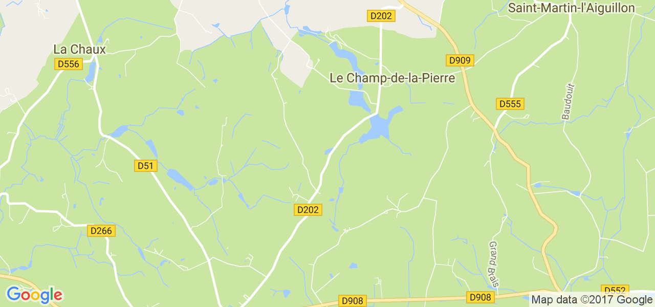 map de la ville de Le Champ-de-la-Pierre