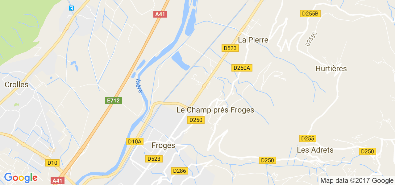 map de la ville de Le Champ-près-Froges