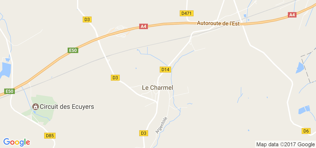 map de la ville de Le Charmel