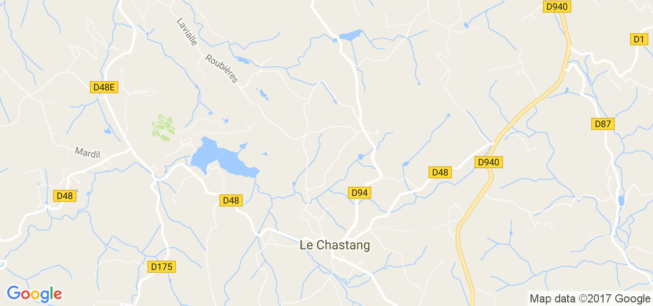 map de la ville de Le Chastang