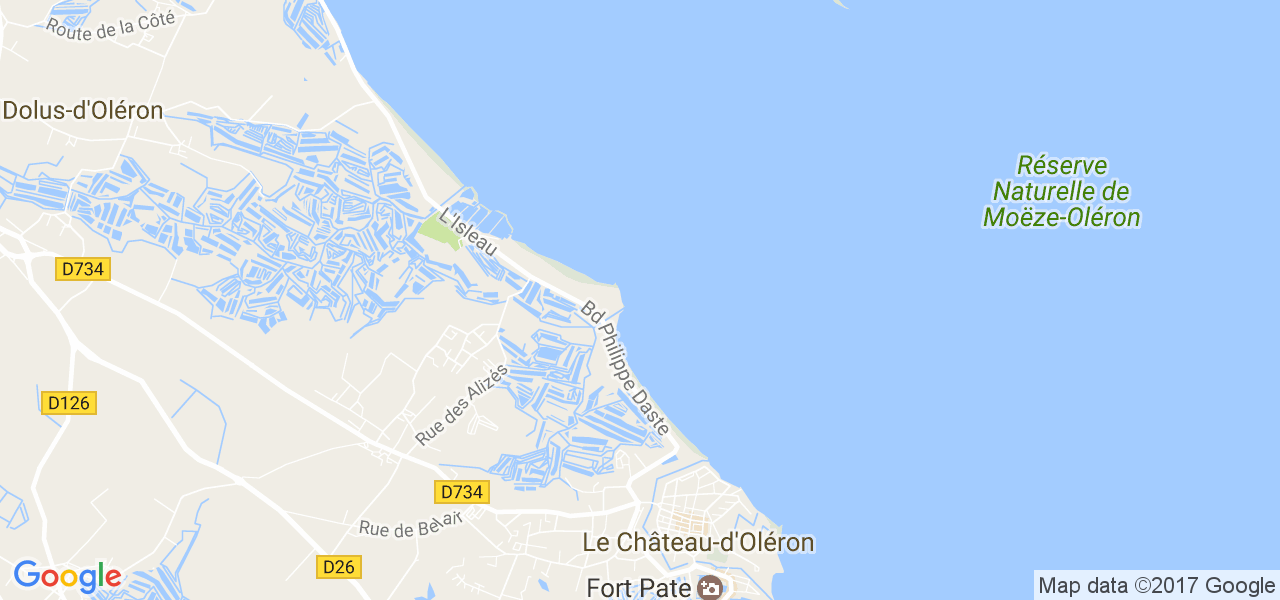 map de la ville de Le Château-d'Oléron