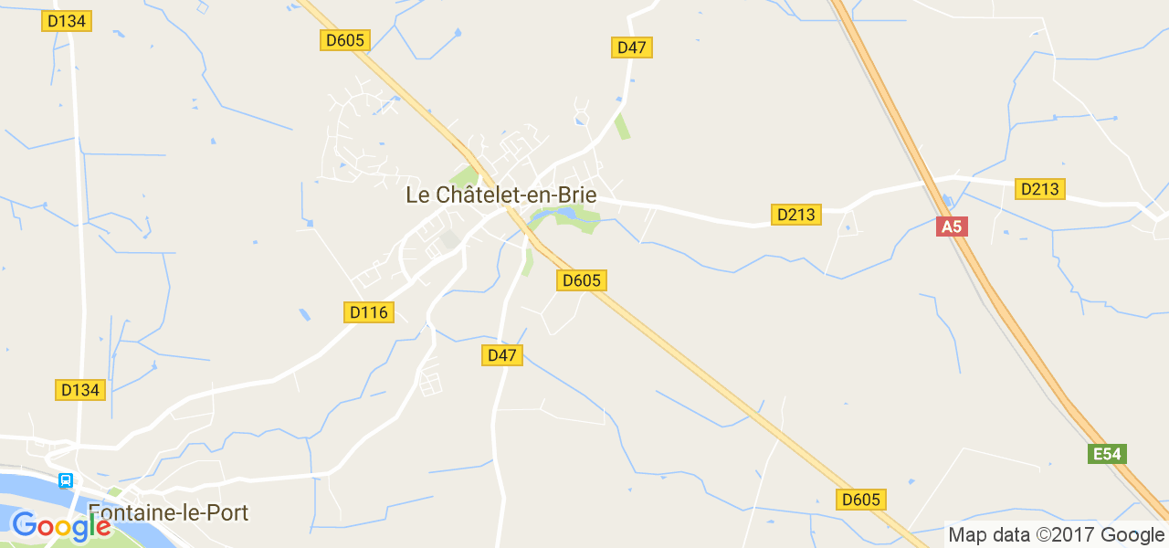 map de la ville de Le Châtelet-en-Brie