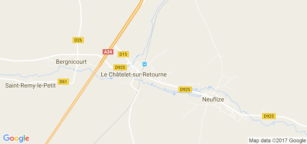 map de la ville de Le Châtelet-sur-Retourne