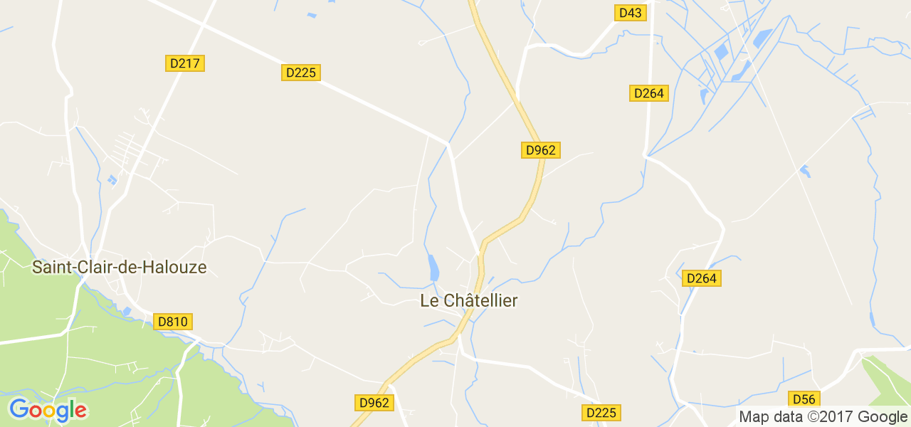 map de la ville de Le Châtellier