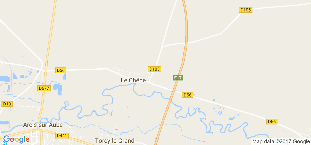 map de la ville de Le Chêne