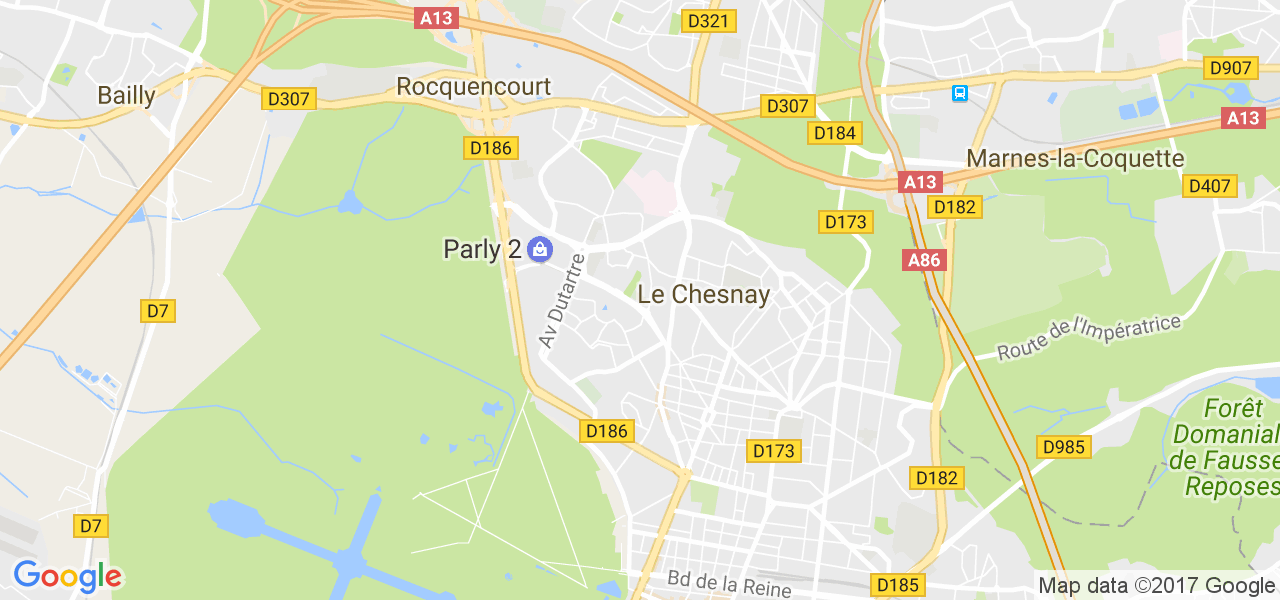 map de la ville de Le Chesnay