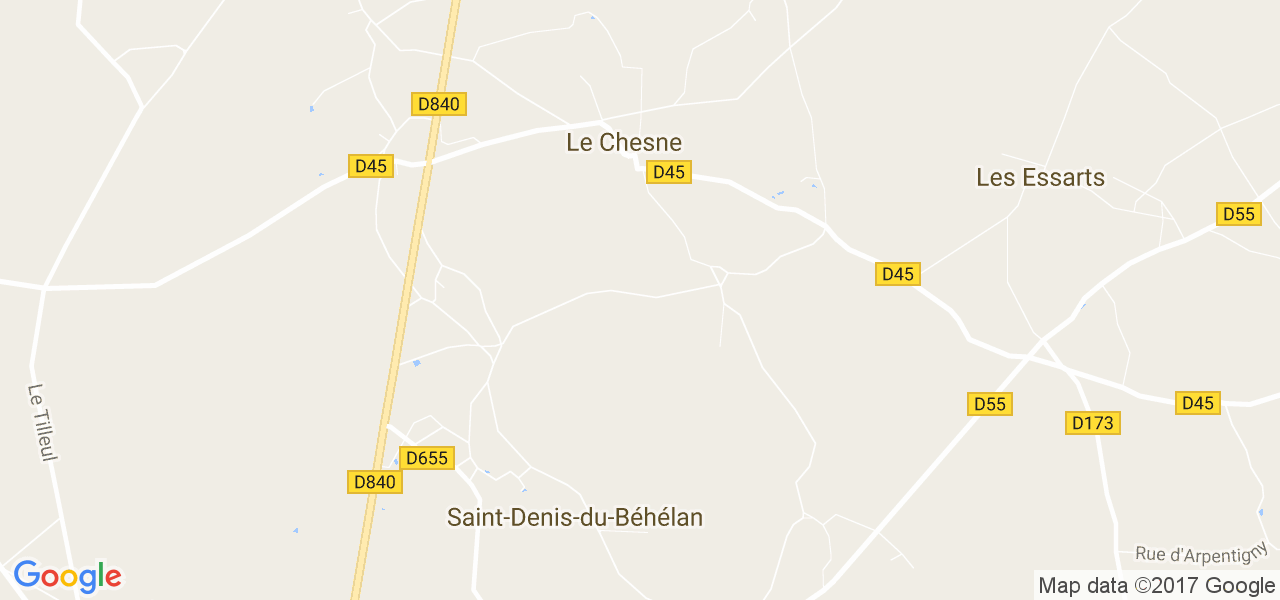 map de la ville de Le Chesne