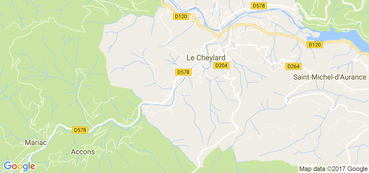 map de la ville de Le Cheylard