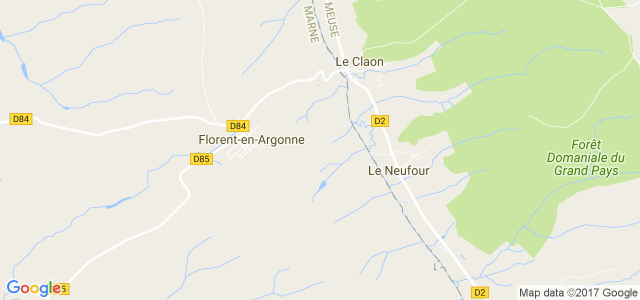 map de la ville de Le Claon