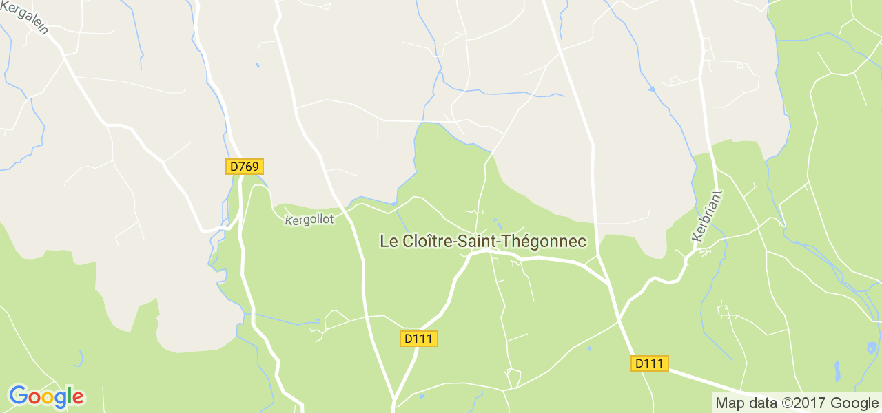 map de la ville de Le Cloître-Saint-Thégonnec