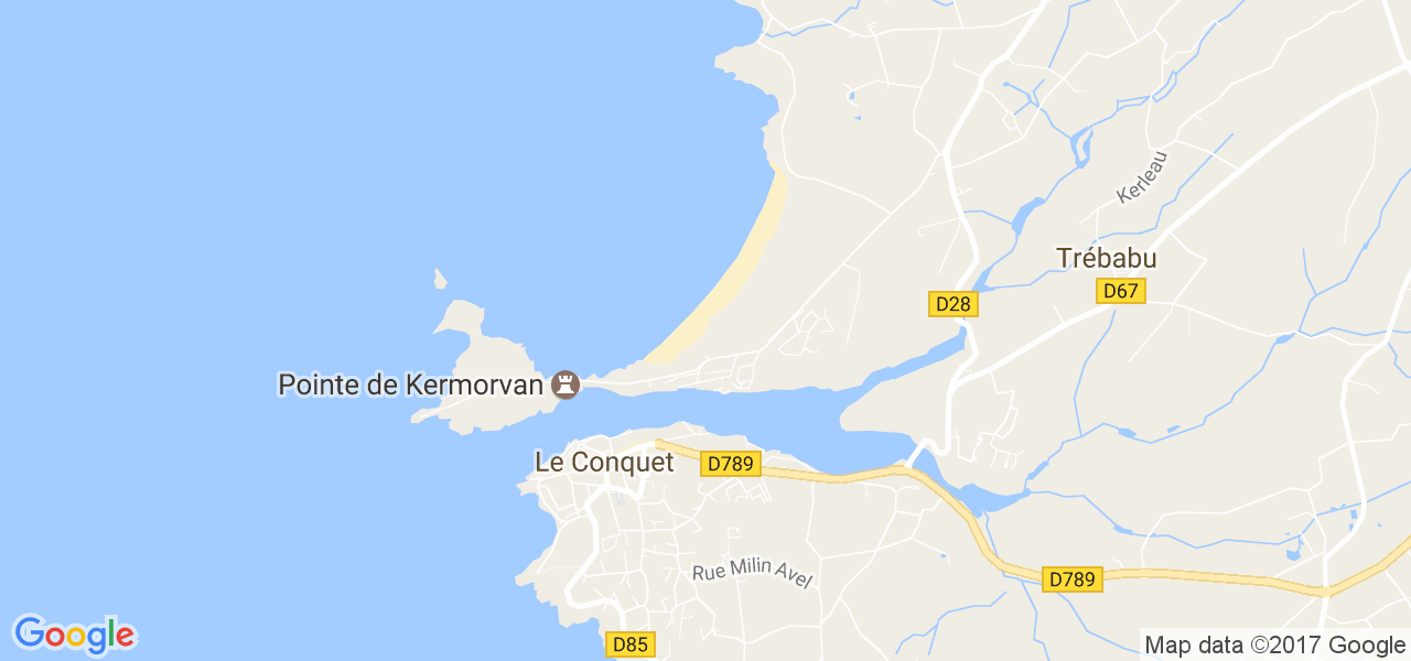 map de la ville de Le Conquet