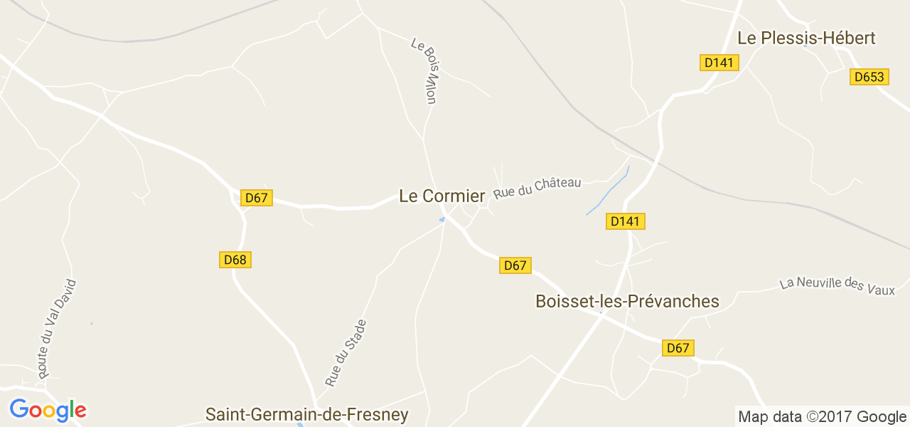 map de la ville de Le Cormier