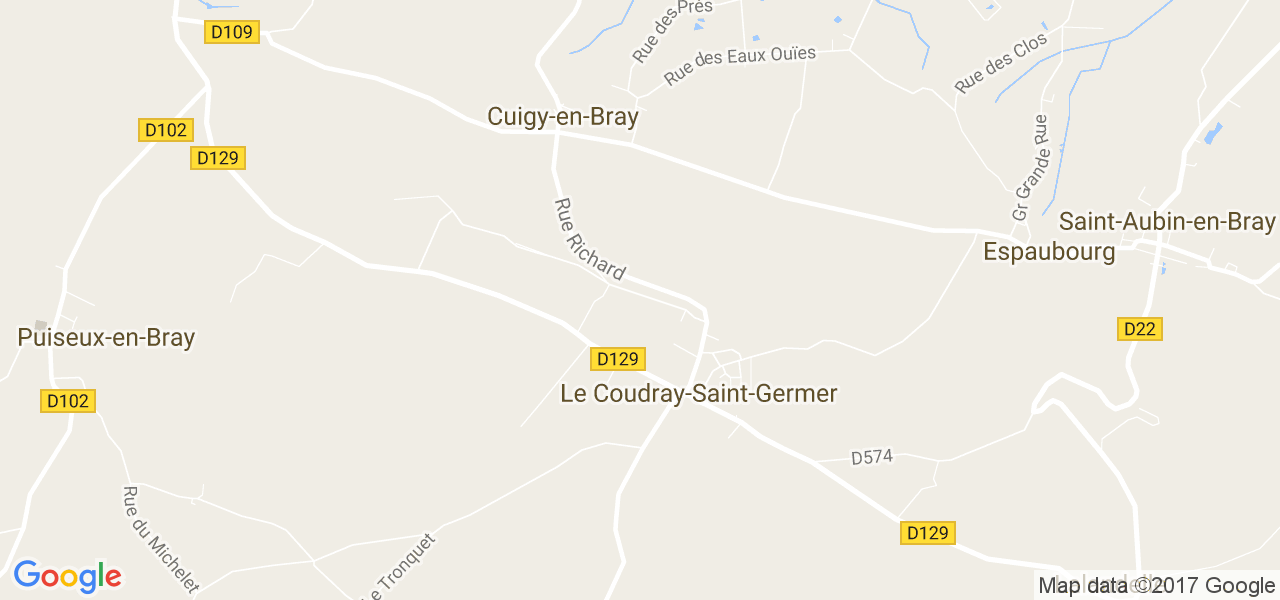 map de la ville de Le Coudray-Saint-Germer