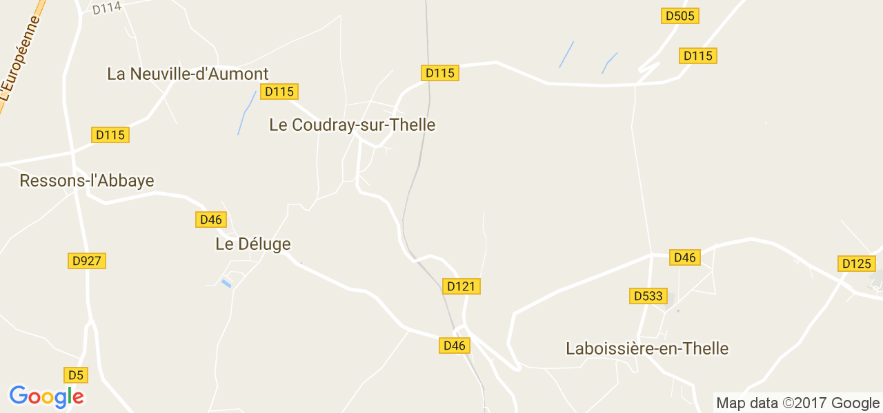 map de la ville de Le Coudray-sur-Thelle