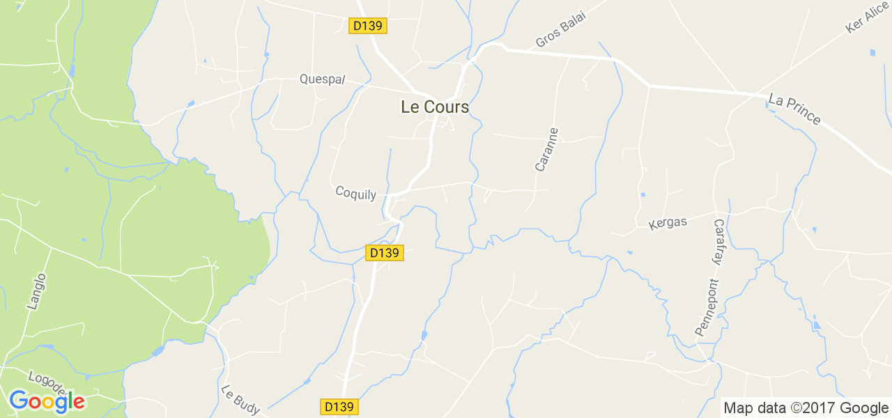 map de la ville de Le Cours