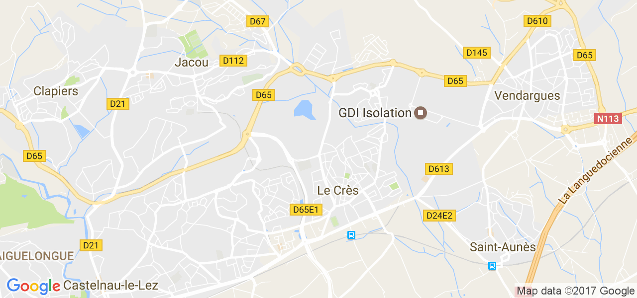 map de la ville de Le Crès