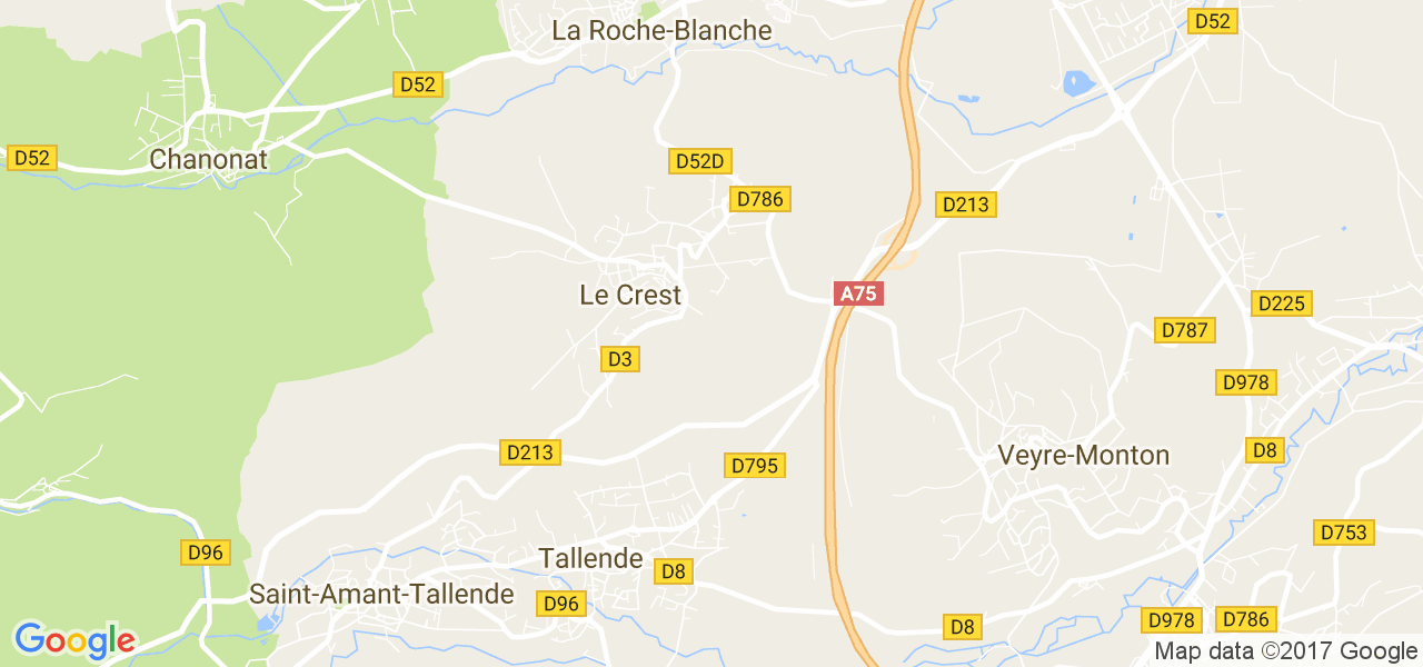 map de la ville de Le Crest