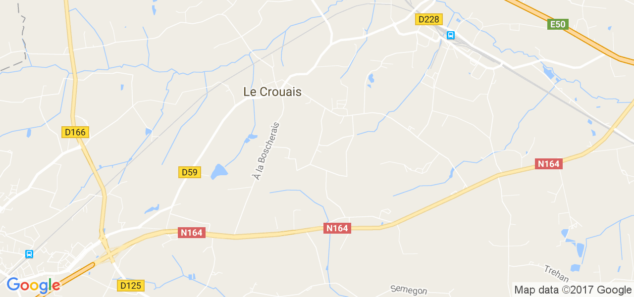 map de la ville de Le Crouais