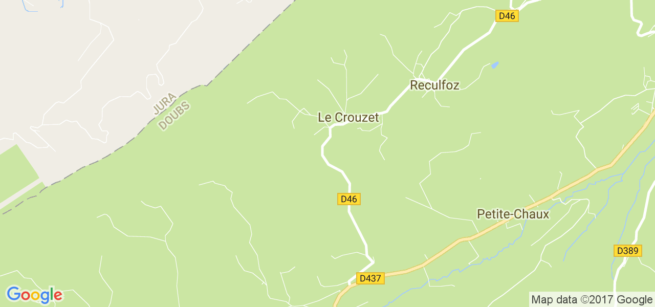 map de la ville de Le Crouzet