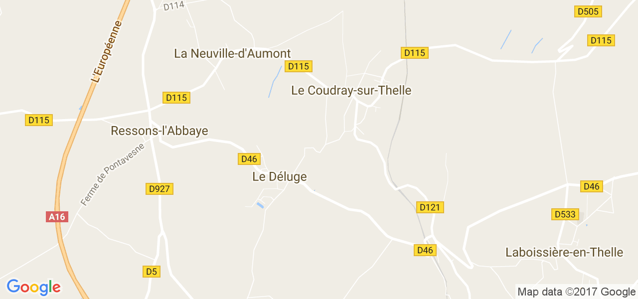 map de la ville de Le Déluge