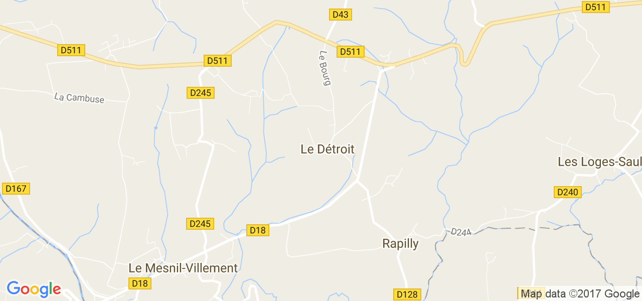 map de la ville de Le Détroit