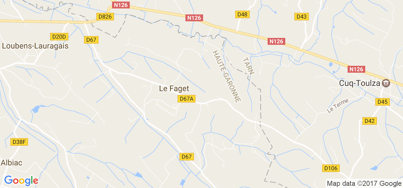 map de la ville de Le Faget