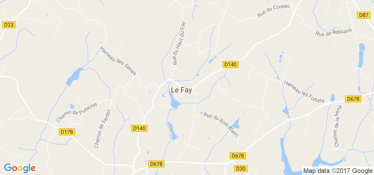 map de la ville de Le Fay