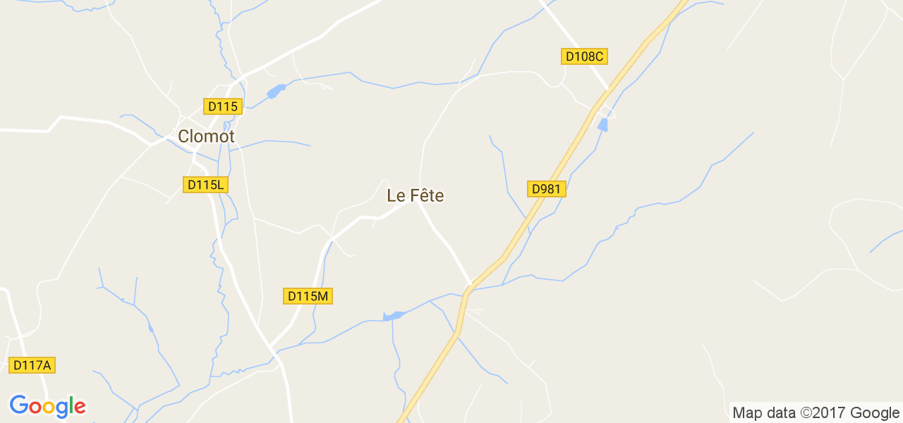 map de la ville de Le Fête