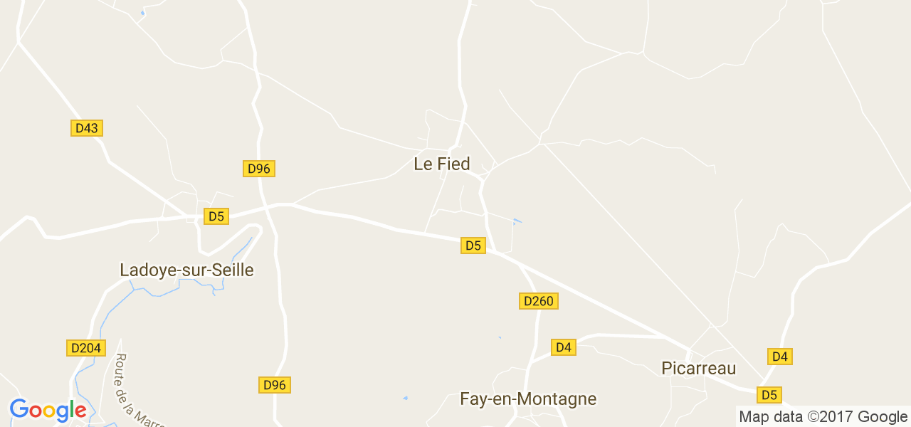 map de la ville de Le Fied