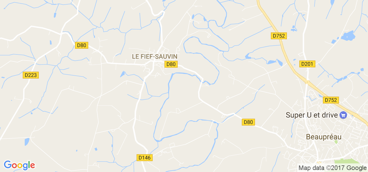 map de la ville de Le Fief-Sauvin