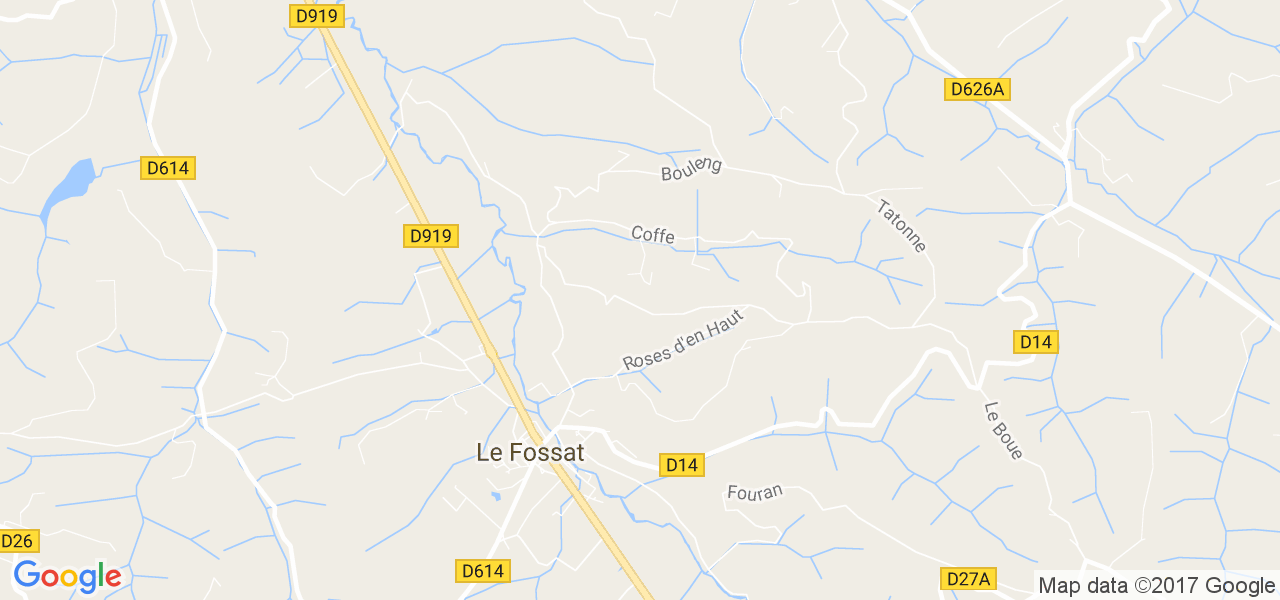 map de la ville de Le Fossat