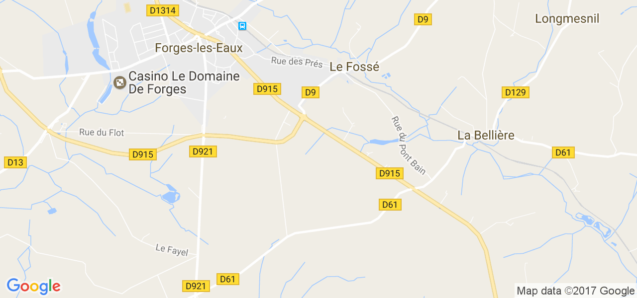 map de la ville de Le Fossé