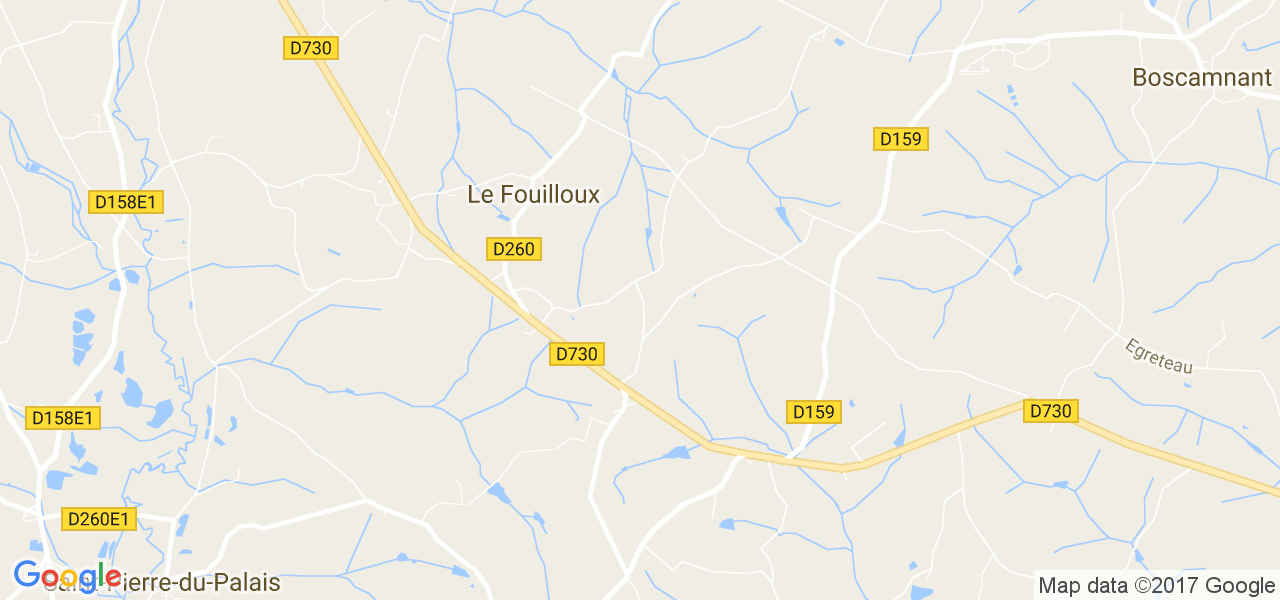 map de la ville de Le Fouilloux