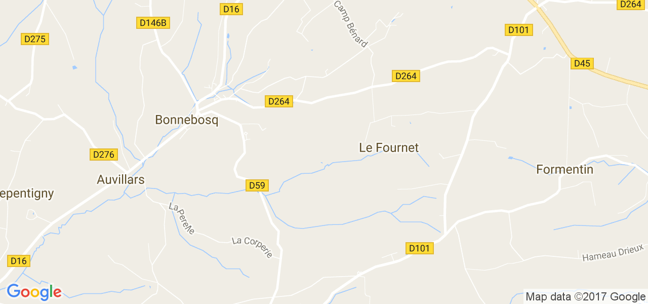 map de la ville de Le Fournet