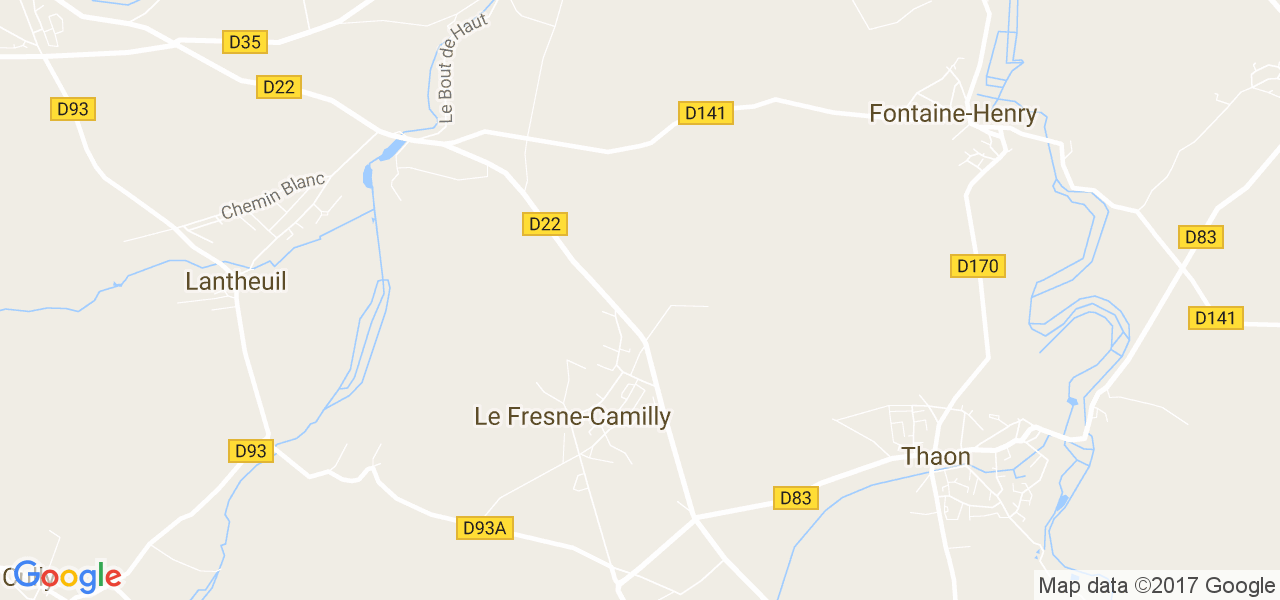 map de la ville de Le Fresne-Camilly