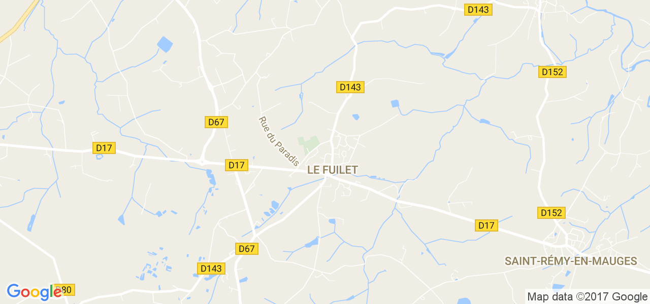 map de la ville de Le Fuilet